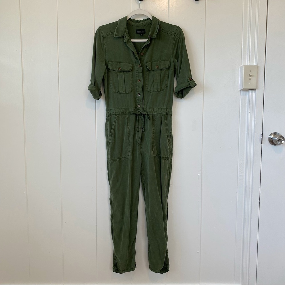 Topshop army green boiler jumpsuit